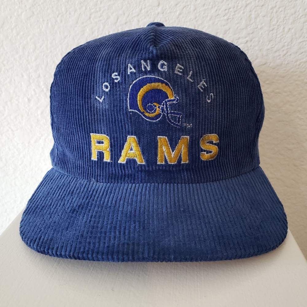 Vintage Los Angeles Rams Corduroy Sports Specialties Snapback Hat Blue